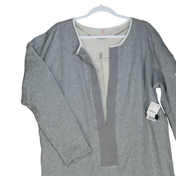 New Free People Movement Romper Size L Gray 1 Piece Take the Plunge NWT $128 - Picture 7 of 14